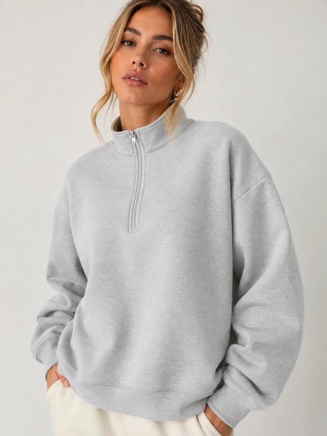 Unisex True to Size Fleece Sweatshirt Soft Midweight - Full-Zip Hoodie, Sweatshirt, or 1/4 Zip Hoodies Long Sleeve Hooded Sweatshirts Y2K Fall Fashion Clothes Casual Trendy Jacket