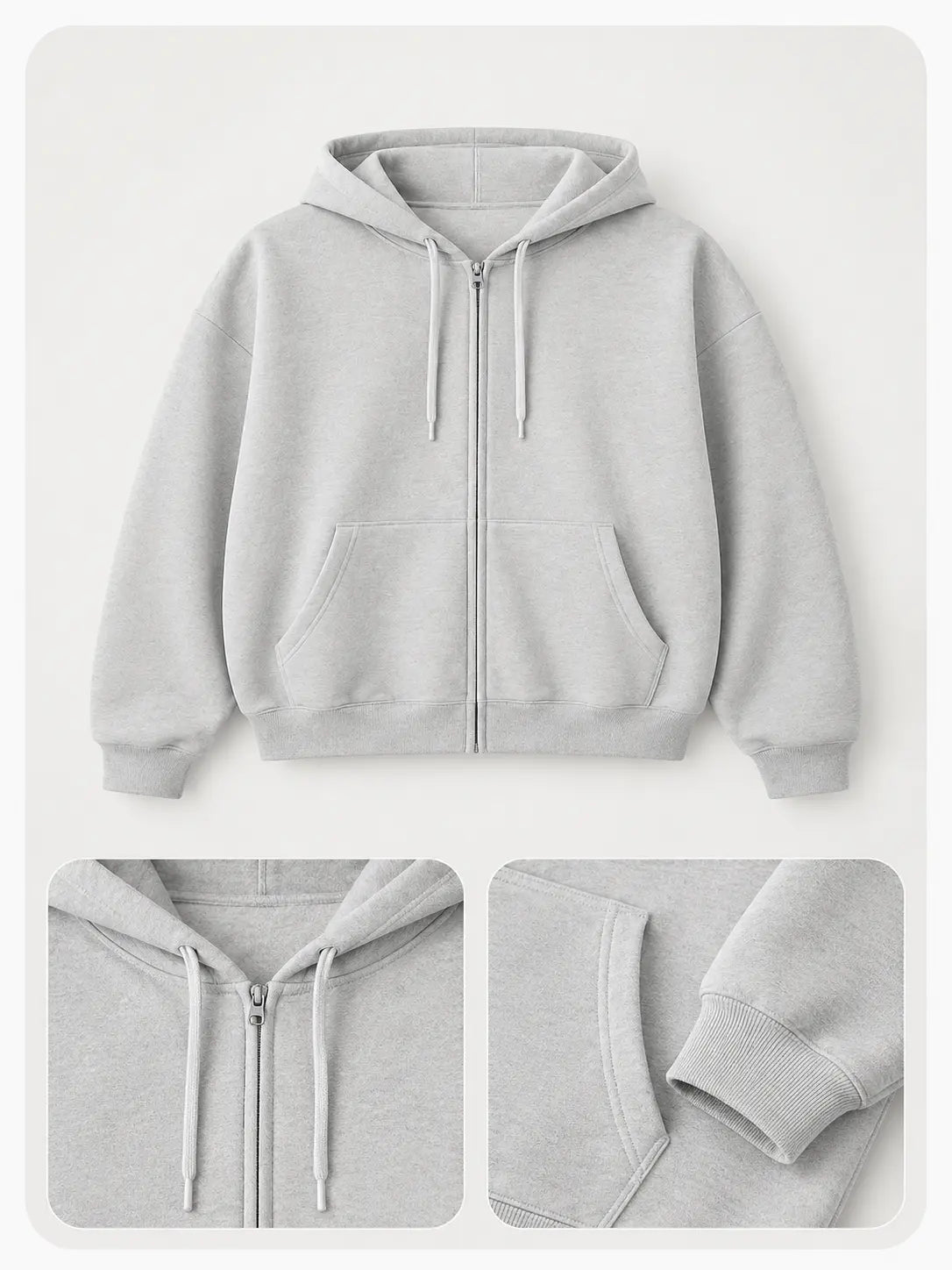 Unisex True to Size Fleece Sweatshirt Soft Midweight - Full-Zip Hoodie, Sweatshirt, or 1/4 Zip Hoodies Long Sleeve Hooded Sweatshirts Y2K Fall Fashion Clothes Casual Trendy Jacket