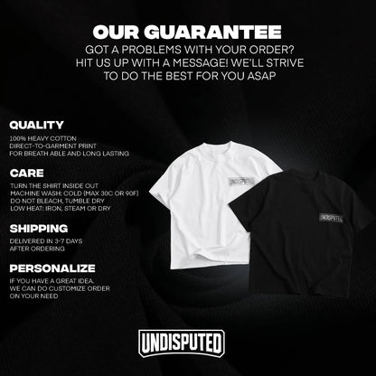 UNDISPUTED Justin Gaethje Undisputed Lightweight Champion Heavy Cotton Shirt UFC Tshirt the Highlight UFC Freedom 250 Fan Apparel Menswear Direct-To-Garment Breathable Printing